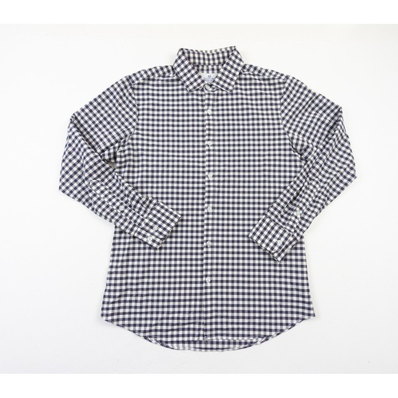 Mizzen+Main Other - Mizzen Main Shirt Mens Medium Blue Button Down Collared Trim Fit Stretch Check